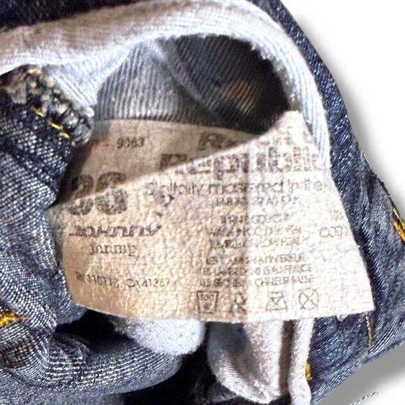 Vintage Y2K Rock & Republic Jeans Mens Blue Faded Straight Leg Embroidered 36/30 - Picture 7 of 8